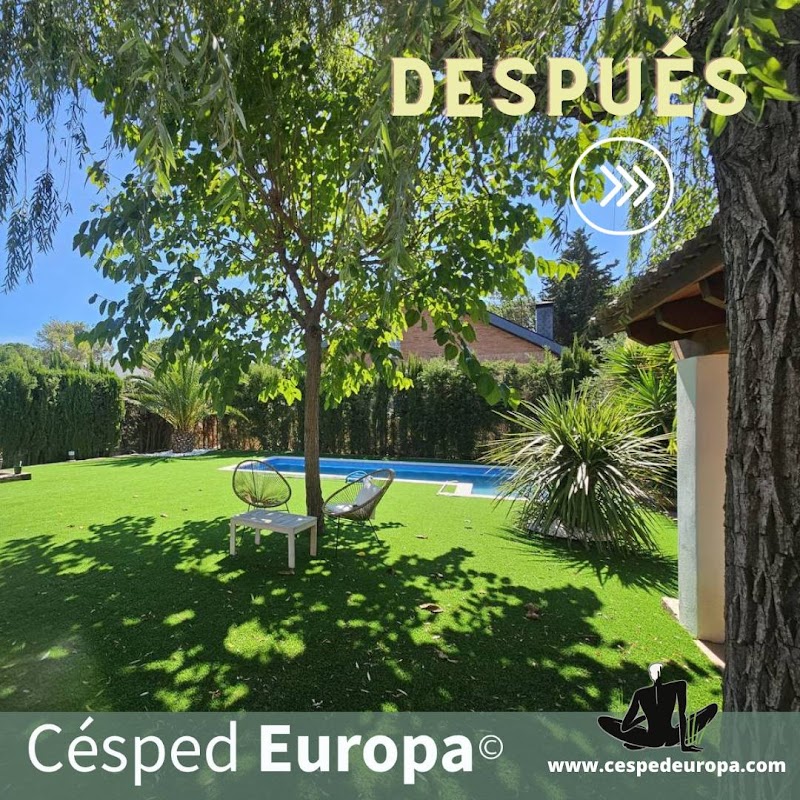 Césped artificial en zona de piscina